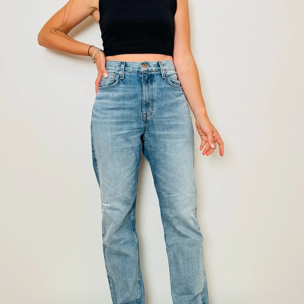 Point Sur Denim High-Rise Straight Jeans - Size 29 - Picture 6 of 15